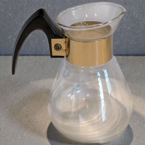 Glass Coffee Carafe Corning Ware  Small Heat Proof 2 Cups MCM NO LID Vintage